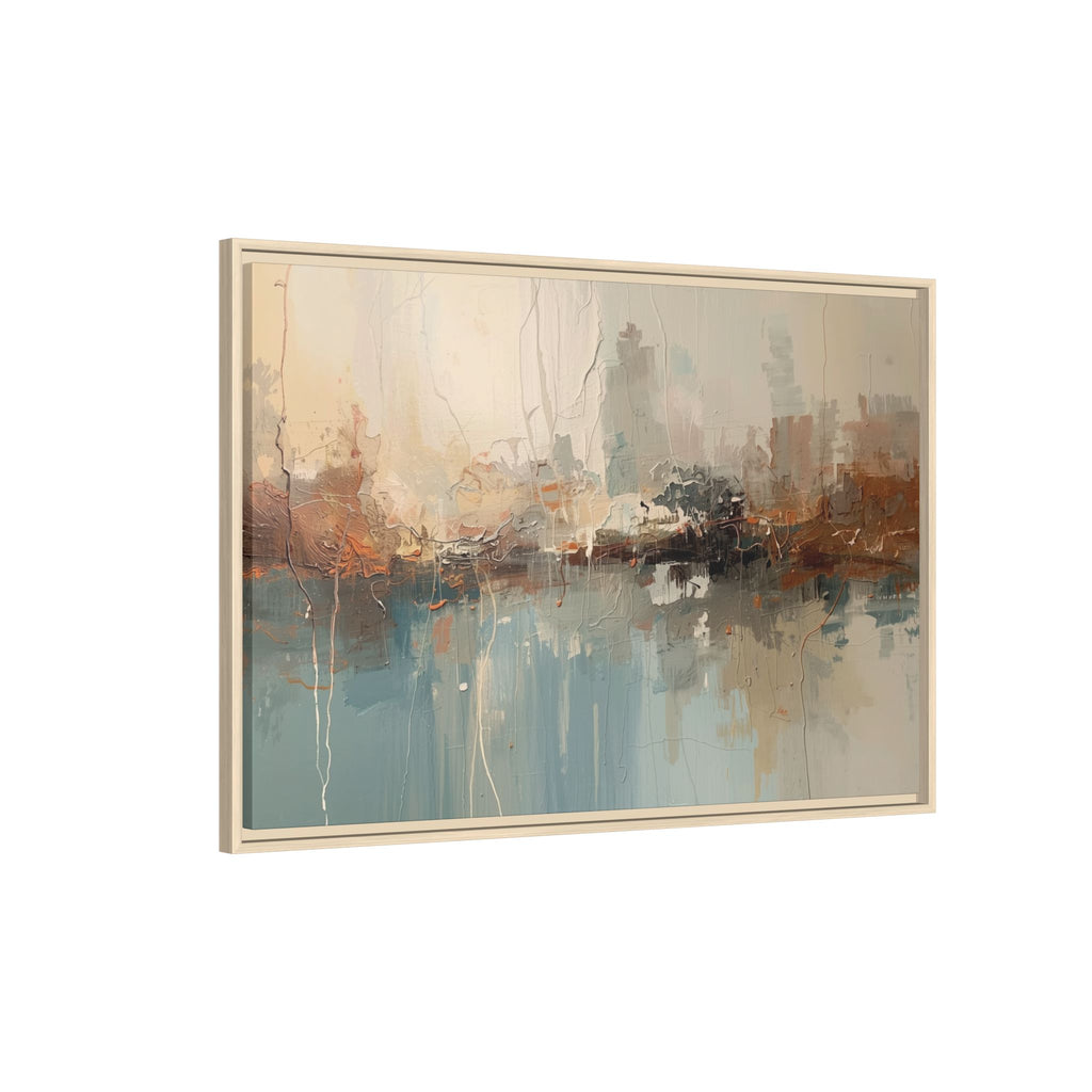 Serene Watercolour Abstract Canvas Print – Matte Framed Wall Art
