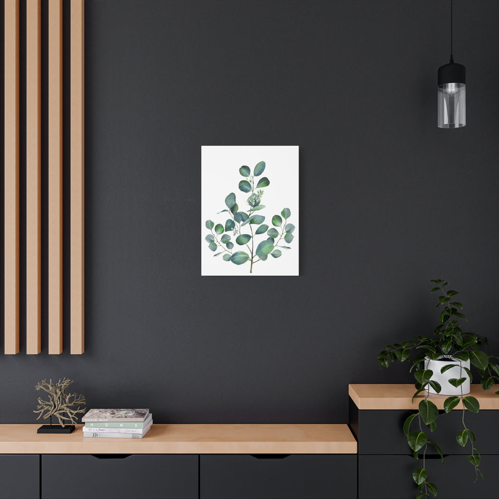 Eucalyptus Watercolor Canvas Print — Stretched Matte Wall Art