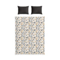 Floral Cotton Bed Set – Neutral Leaf Print Duvet Cover