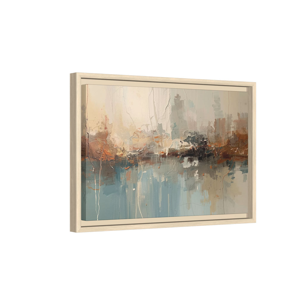 Serene Watercolour Abstract Canvas Print – Matte Framed Wall Art